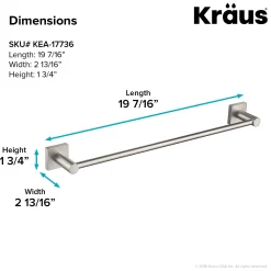 KRAUS Ventus Wall Mount Bathroom Towel Bar