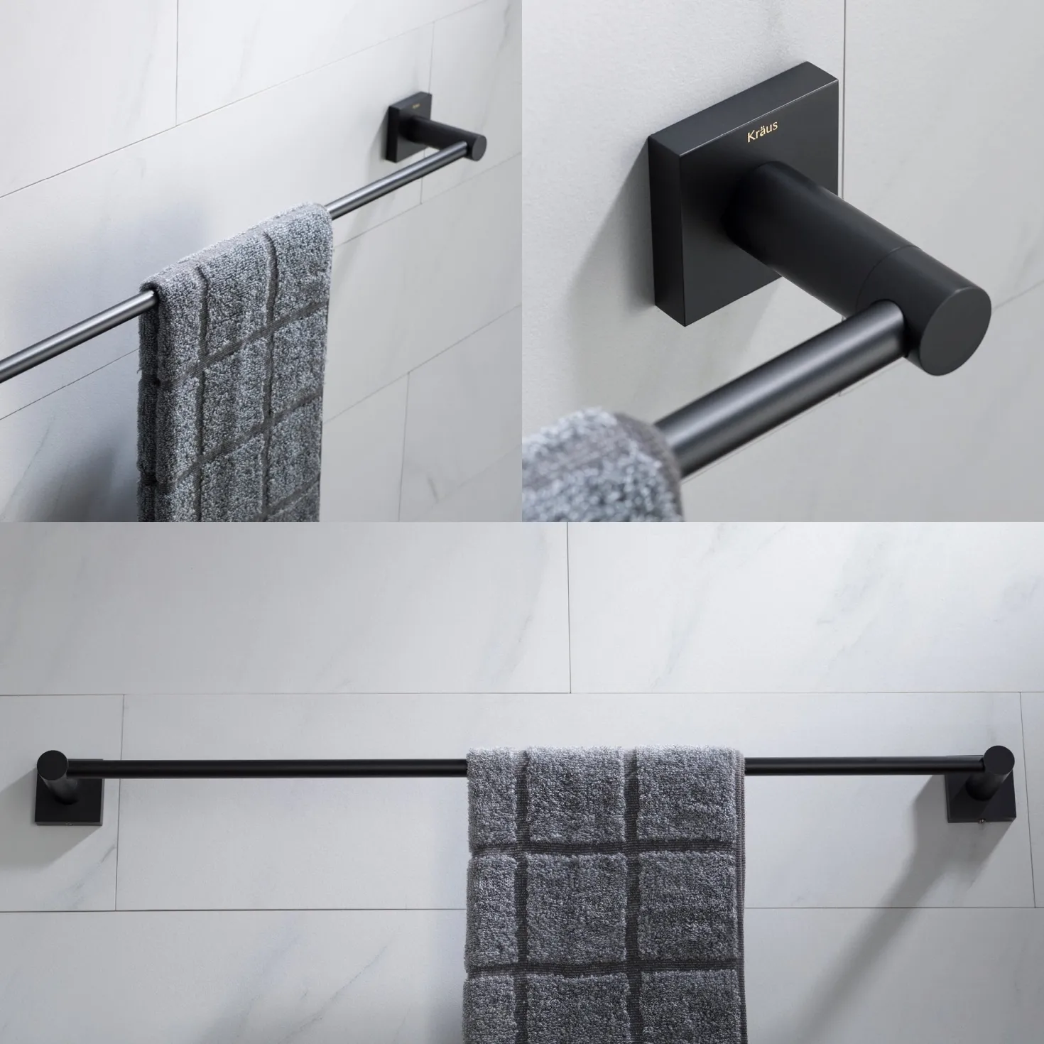 KRAUS Ventus Wall Mount Bathroom Towel Bar