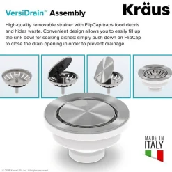 KRAUS VersiDrain Assembly with FlipCap ST-4