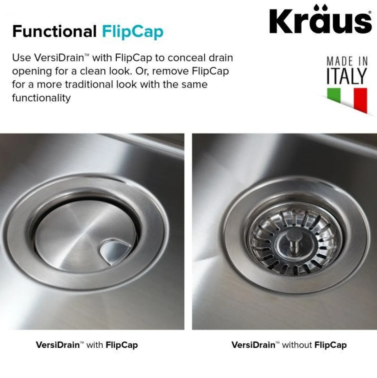 KRAUS VersiDrain Assembly with FlipCap ST-4