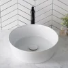 KRAUS Viva 15.75 Inch Round Porcelain Ceramic Vessel Bathroom Sink