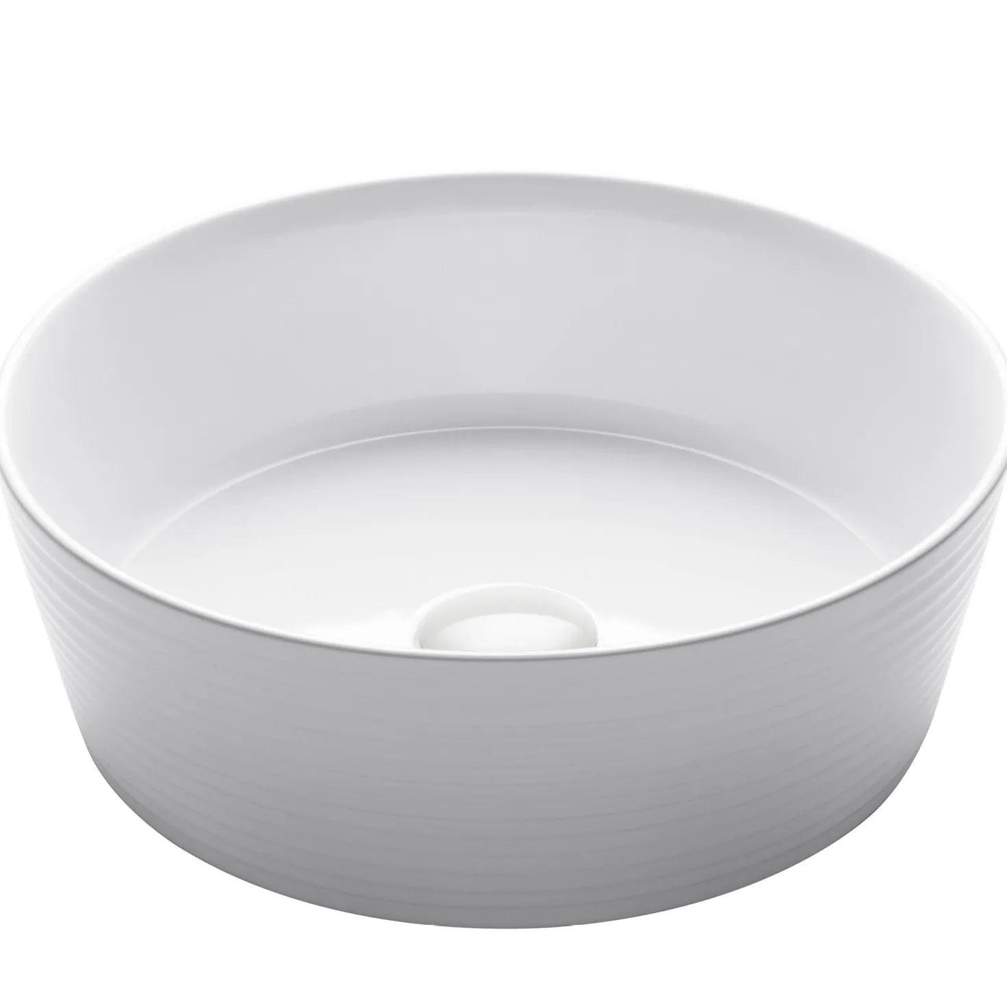 KRAUS Viva 15.75 Inch Round Porcelain Ceramic Vessel Bathroom Sink