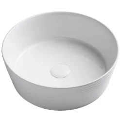 KRAUS Viva 15.75 Inch Round Porcelain Ceramic Vessel Bathroom Sink