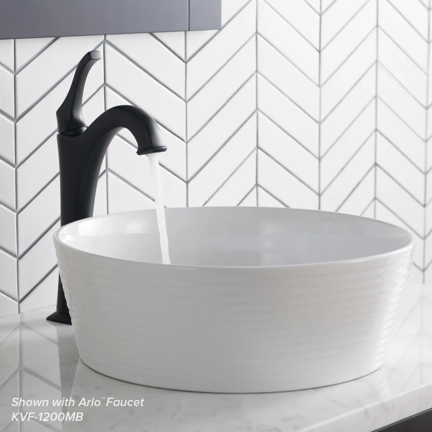 KRAUS Viva 15.75 Inch Round Porcelain Ceramic Vessel Bathroom Sink