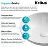 KRAUS Viva 16.5 Inch Round White Porcelain Ceramic Vessel Bathroom Sink