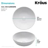 KRAUS Viva Round Porcelain Ceramic Vessel Bathroom Sink