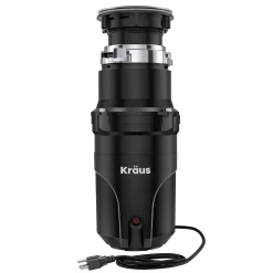 KRAUS WasteGuard High-Speed 1/3 HP Continuous Feed Ultra-Quiet Motor Garbage Disposal