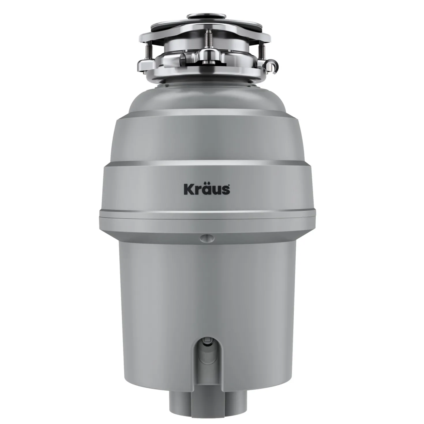KRAUS WasteGuard High-Speed 1 HP Continuous Feed Ultra-Quie Garbage Disposal with Power Cord - Flange Included
