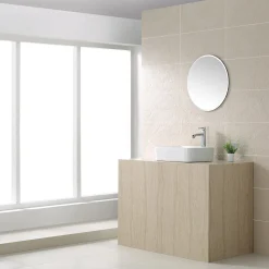 KRAUS White Rectangular Ceramic Bathroom Sink with Pop Up Drain