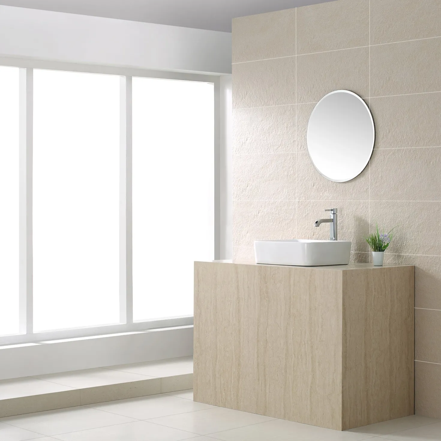 KRAUS White Rectangular Ceramic Bathroom Sink with Pop Up Drain
