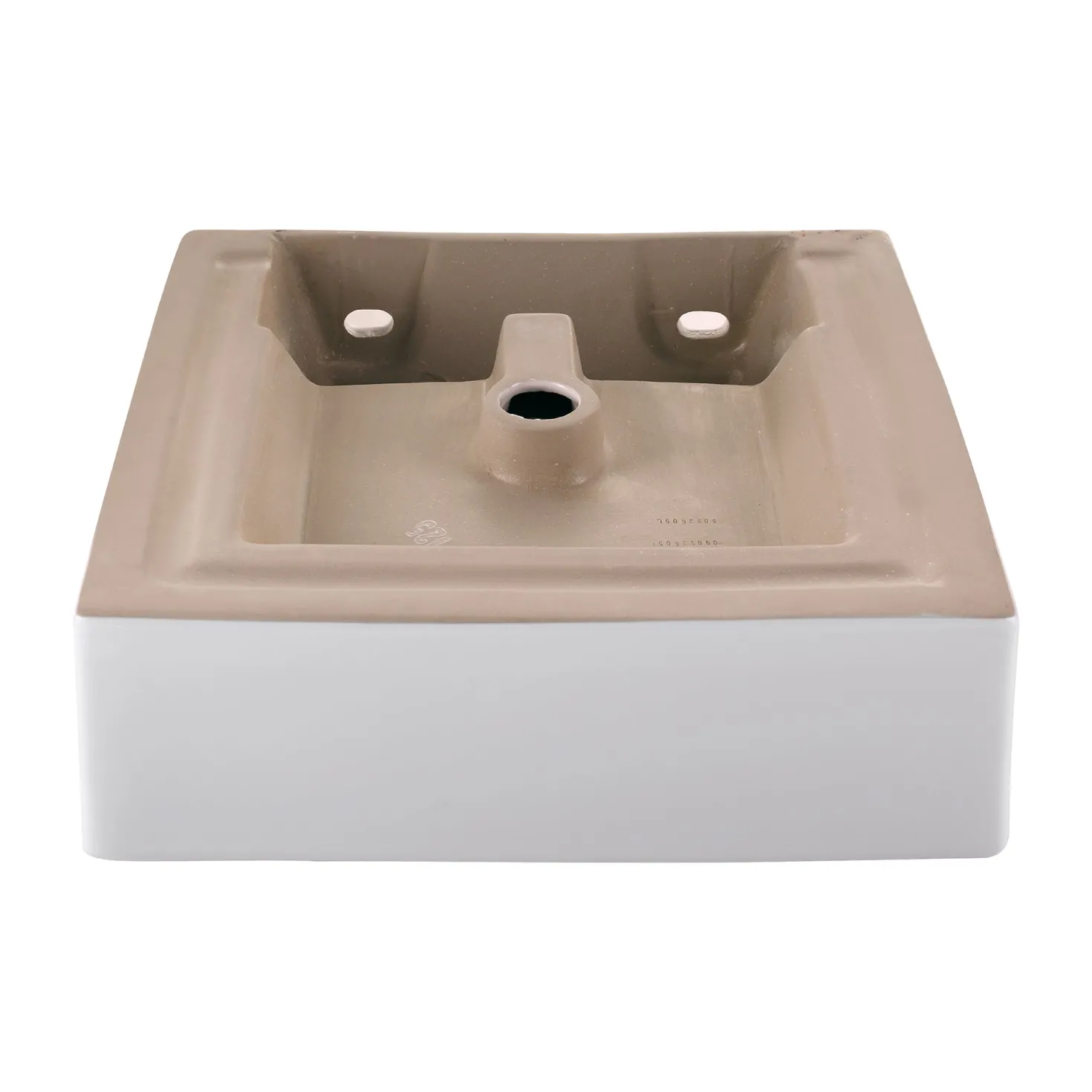KRAUS White Square Ceramic Bathroom Sink and Pop Up Drain with Overflow