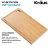 KRAUS Workstation Kitchen Sink Solid Bamboo Cutting Board