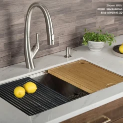 KRAUS Workstation Kitchen Sink Solid Bamboo Cutting Board