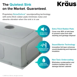KRAUS 33 x 22 inch Standart PRO Drop-In 16 Gauge Double Bowl 2-Hole Stainless Steel Kitchen Sink