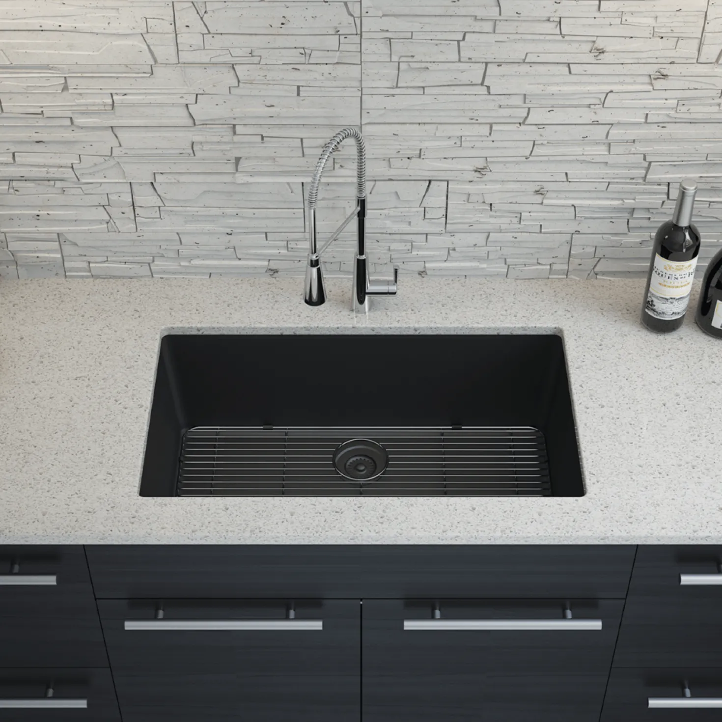 Large 32" Single Bowl Composite Sink
