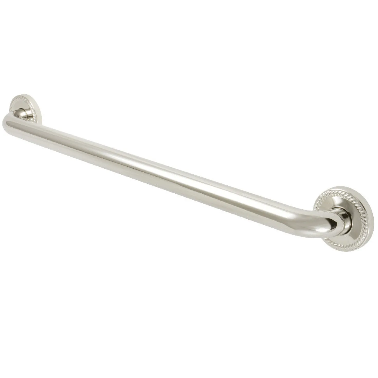 Laurel 24" Brass Decorative Grab Bar in Polished Nickel