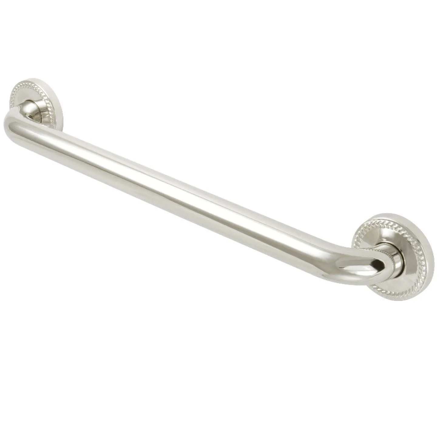 Laurel 18" Brass Decorative Grab Bar in Polished Nickel