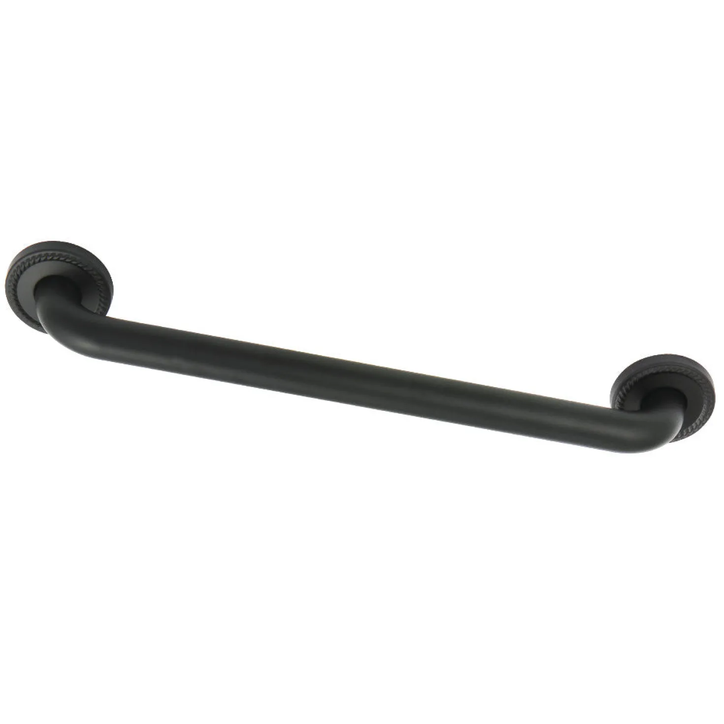 Laurel 18" Brass Decorative Grab Bar in Matte Black