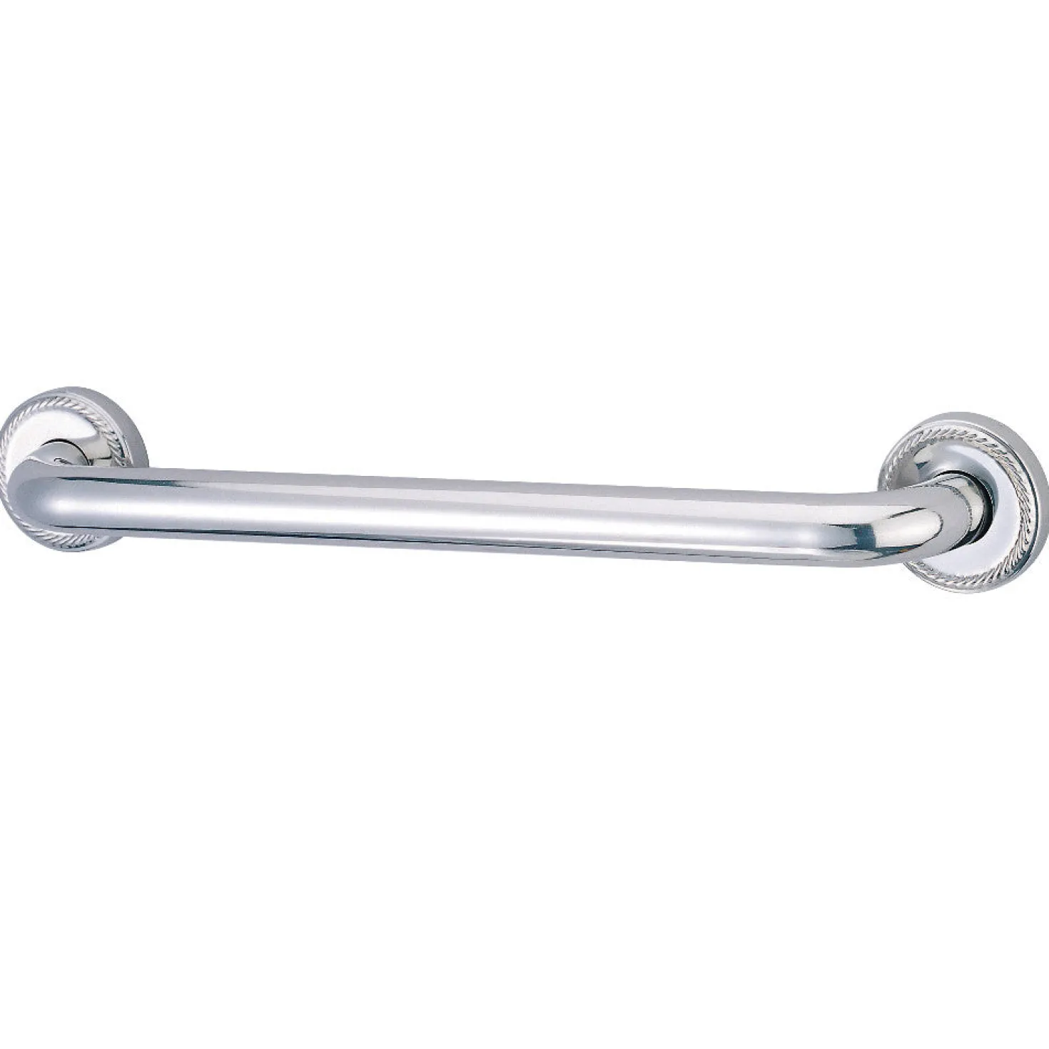 Laurel 16" Brass Decorative Grab Bar in Polished Chrome