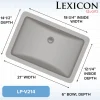 Lexicon Platinum V214 Quartz Composite Rectangle Vanity Sink