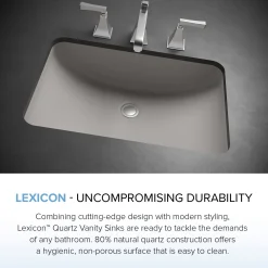 Lexicon Platinum V214 Quartz Composite Rectangle Vanity Sink