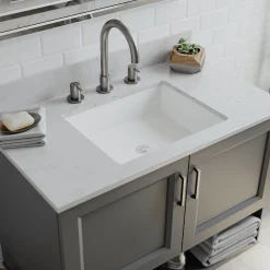 Lexicon Platinum V330 Quartz Composite Rectangle Vanity Sink