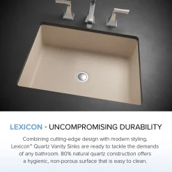 Lexicon Platinum V330 Quartz Composite Rectangle Vanity Sink