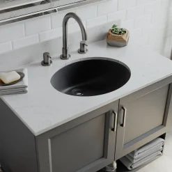 Lexicon Platinum V210 Quartz Composite Oval Vanity Sink