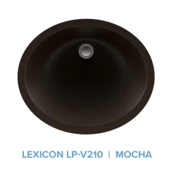 Lexicon Platinum V210 Quartz Composite Oval Vanity Sink
