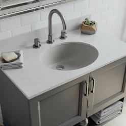 Lexicon Platinum V210 Quartz Composite Oval Vanity Sink