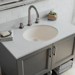 Lexicon Platinum V210 Quartz Composite Oval Vanity Sink