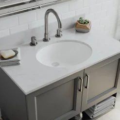Lexicon Platinum V210 Quartz Composite Oval Vanity Sink