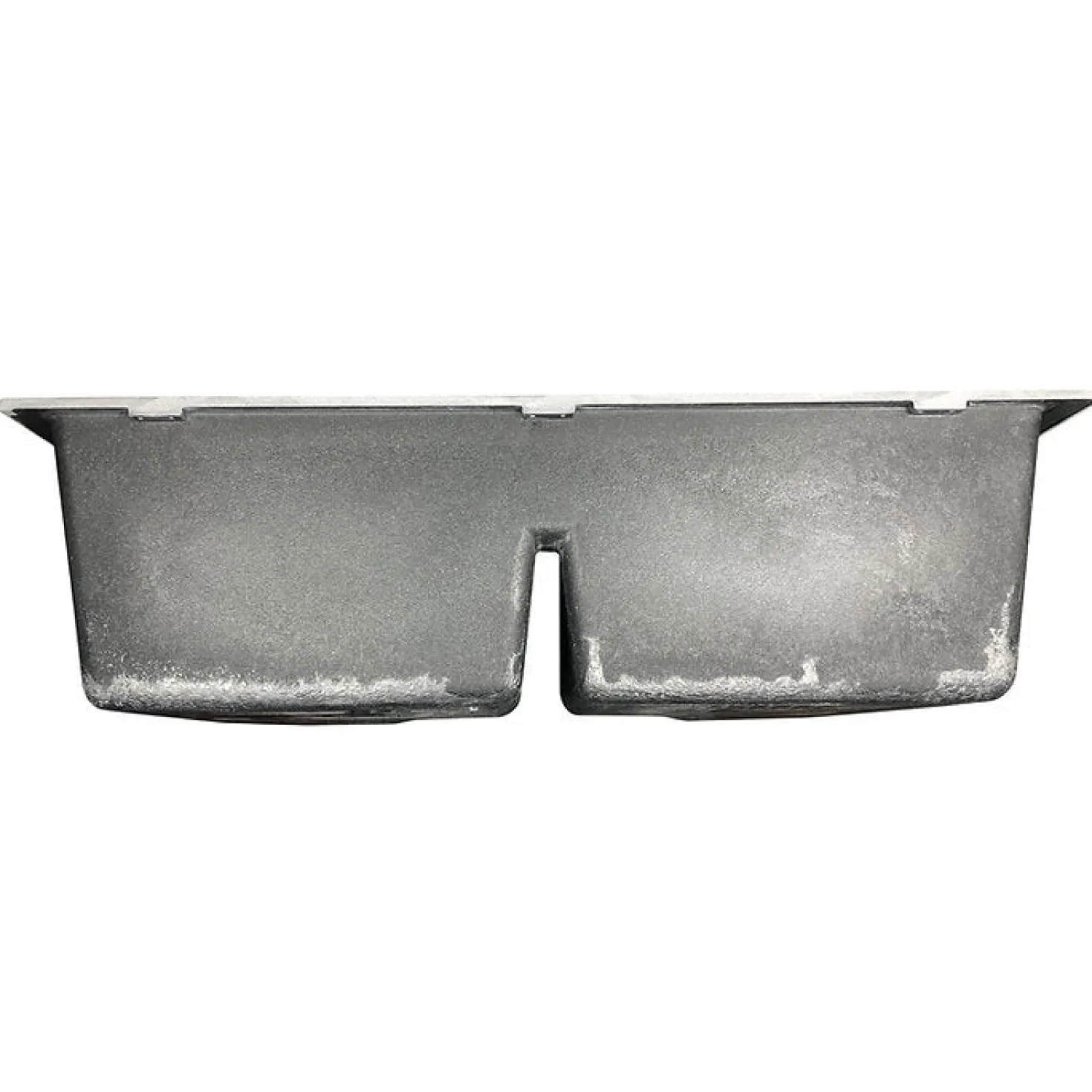 Low Divide 50/50 Matte Black Composite Undermount Sink