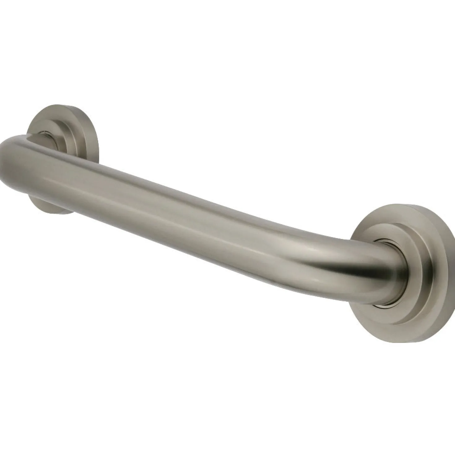 Manhattan 12" Brass Decorative Grab Bar in Brushed Nickel