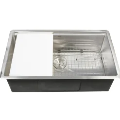 32" Marine-Grade Stainless Undermount Workstation Sink