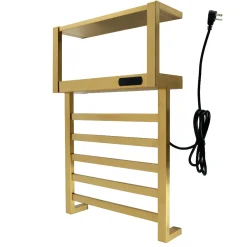 Markus Wall Mount Plug-In Towel Warmer in Brushed Brass