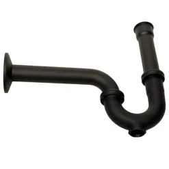 Matte Black P-Trap for Bathroom and Utility Drains