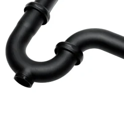 Matte Black P-Trap for Bathroom and Utility Drains