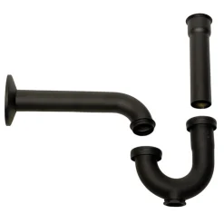 Matte Black P-Trap for Bathroom and Utility Drains