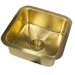 Matte Finish Hammered Brass 17