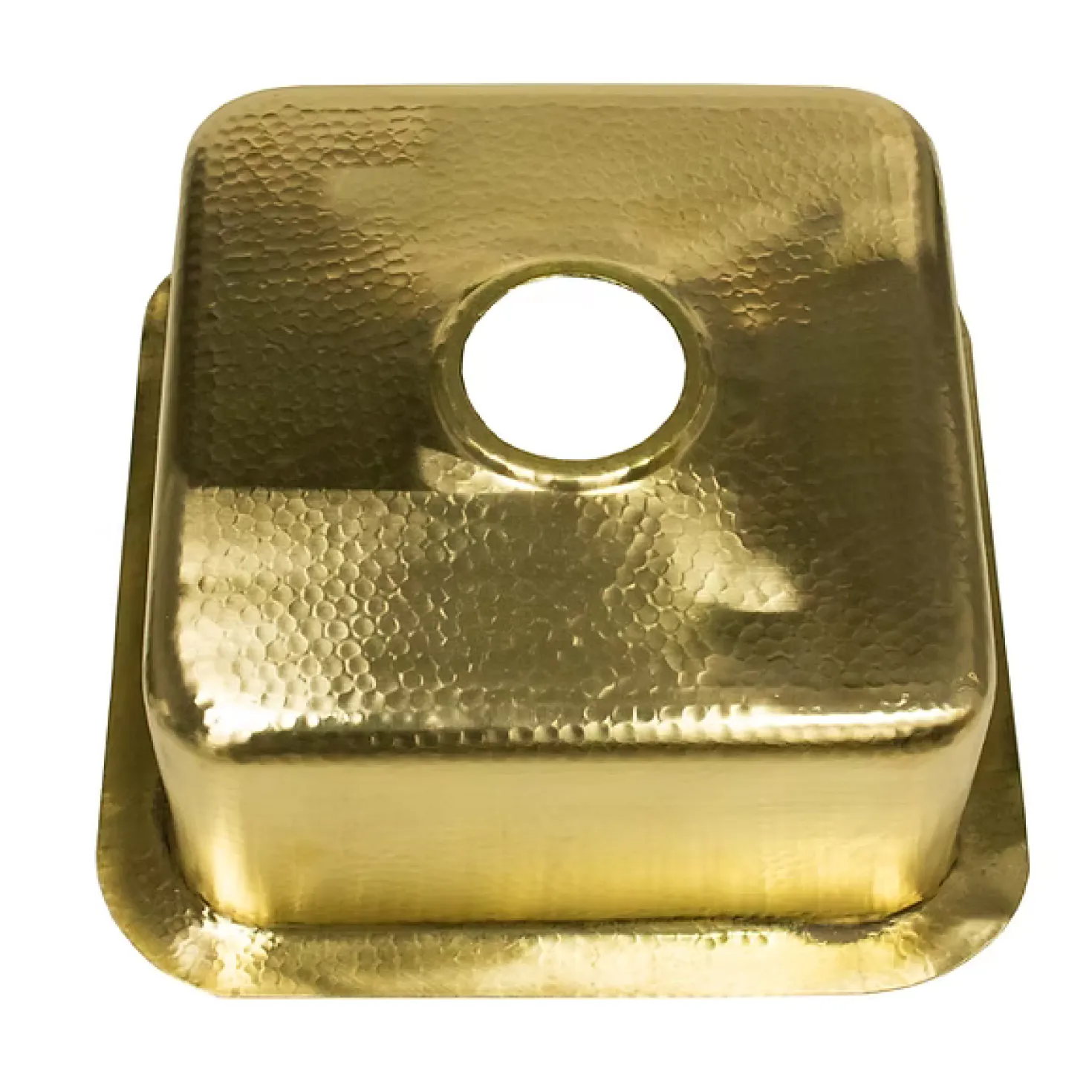 Matte Finish Hammered Brass 17" Undermount Bar Sink