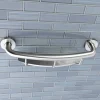 Meridian 18" Stainless Steel Grab Bar with Shelf in Brushed Nickel