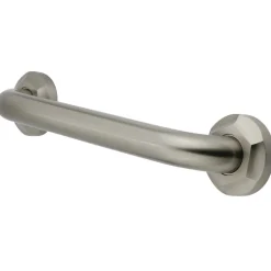 Metropolitan 18" Brass Decorative Grab Bar in Brushed Nickel