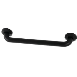 Metropolitan 16" Brass Decorative Grab Bar in Matte Black