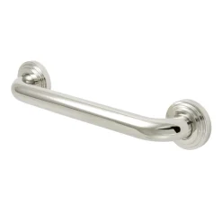 Milano 12" Brass Decorative Grab Bar in Polished Nickel