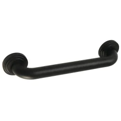 Milano 12" Brass Decorative Grab Bar in Matte Black