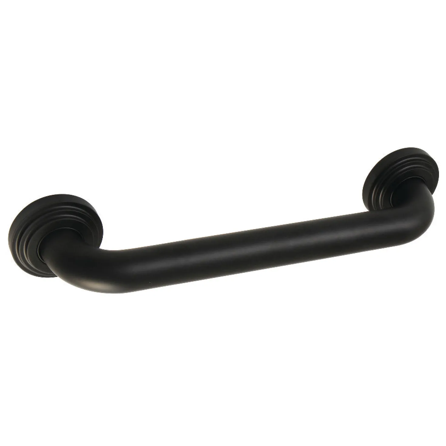 Milano 12" Brass Decorative Grab Bar in Matte Black
