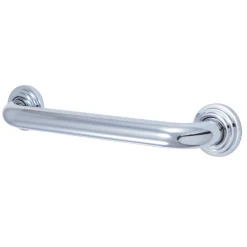 Milano 12" Brass Decorative Grab Bar in Polished Chrome