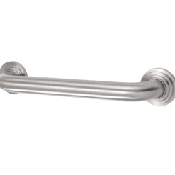 Milano 12" Brass Decorative Grab Bar in Brushed Nickel