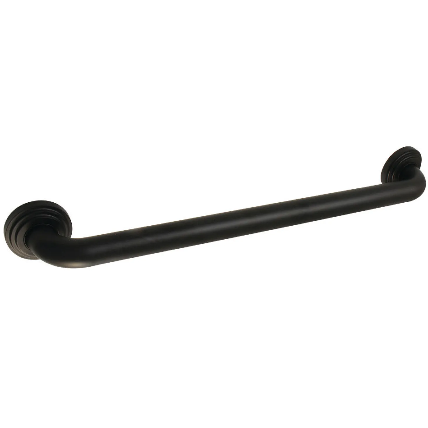 Milano 24" Brass Decorative Grab Bar in Matte Black
